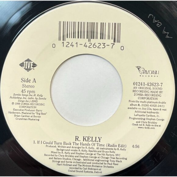 R Kelly If I Could Turn Back the Hands of Time / Dancing 45 Vinyl 90s Hip Hop - Picture 1 of 6